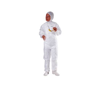 Tuta con cappuccio - monouso - PPL non tessuto - taglia XL - bianco - Deltaplus - PO106BCXG - 3295249005351 - DMwebShop