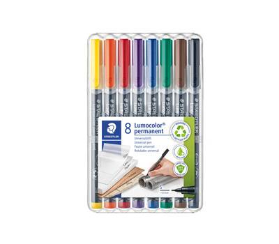 Pennarello Astucci Lumocolor permanent 313 - punta 4 mm - colori assortiti - Staedtler - 313WP8 - 4007817308585 - DMwebShop