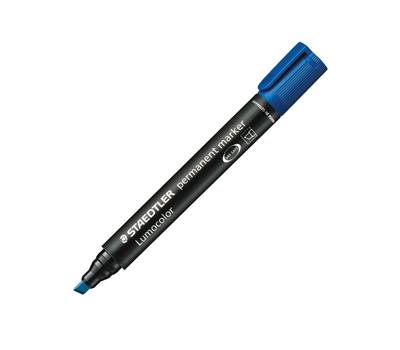 Marcatore Lumocolor permanent 350 - punta a scalpello - tratto - 2 - 5 mm - blu - conf. 10 pezzi - Staedtler - 350-3 - 4007817322758 - DMwebShop