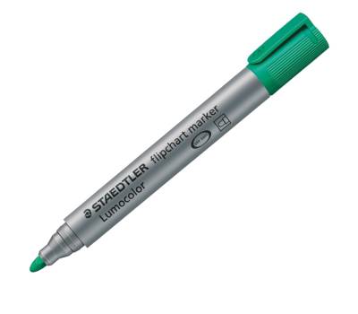 Marcatore Lumocolor Flipchart 356 - a base d'acqua - punta tonda - 2 mm - verde - conf. 10 pezzi - Staedtler - 3565 - 4007817356005 - DMwebShop
