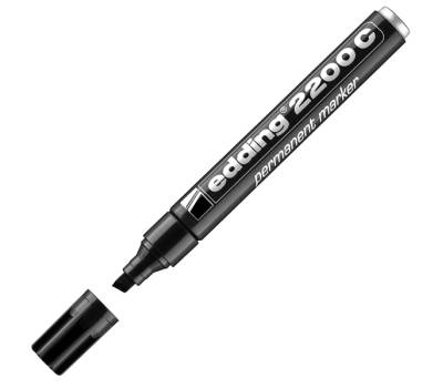 Marcatore permanente 2200c - punta a scalpello - 1,5 - 5 mm - nero - conf. 10 pezzi - Edding - E-2200C 001 - 4004764012220 - DMwebShop