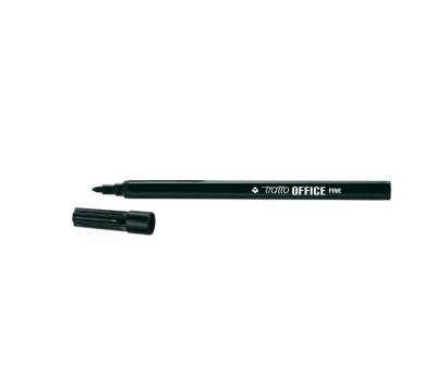 Pennarelli Office - punta feltro - punta fine - 0,7 mm - nero - conf. 12 pezzi - Tratto - 730503 - 8000825730634 - DMwebShop