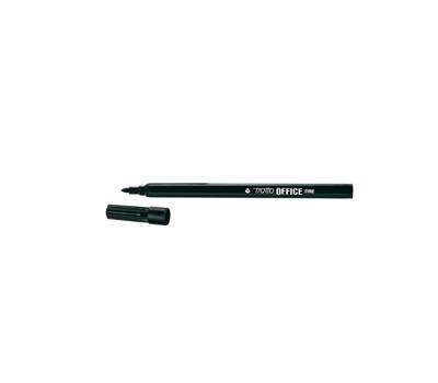 Pennarelli Office - punta feltro - punta fine - 0,7 mm - nero - conf. 12 pezzi - Tratto - 730503 - 8000825730634 - DMwebShop