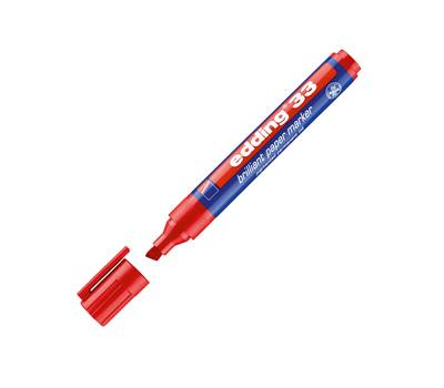 Marcatore 33 a base d'acqua - punta a scalpello - 1 - 5 mm - rosso - Edding - 4-33002 - 4004764304868 - DMwebShop