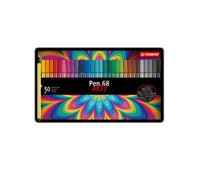 Pennarelli Pen 68 - colori assortiti - scatola in metallo 30 pezzi - Stabilo - 6830-6 - 4006381327237 - DMwebShop