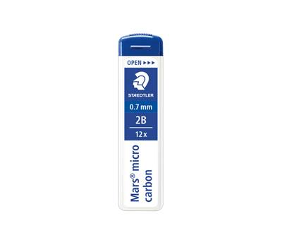 Astuccio 12 Mine Mars Micro mina - 0,7 mm - gradazione 2B - conf. 12 pezzi - Staedtler - 250 07-2B - 4007817213834 - DMwebShop