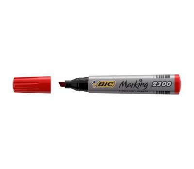Marcatori permanente Marking a base d'alcool - punta scalpello 3,7 mm - 5,5 mm - rosso - conf. 12 pezzi - Bic - 8209243 - 3086122300034 - DMwebShop
