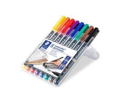 Pennarello Astucci Lumocolor Permanent 317 - punta 1 mm - 8 colori - Staedtler - 317WP8 - 4007817310472 - DMwebShop