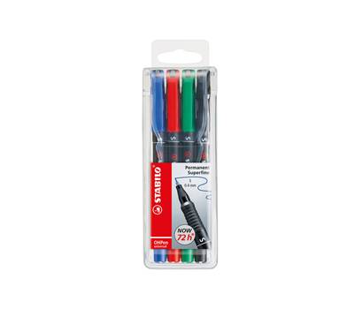 Pennarelli OHPen 841 universal permanente - punta superfine 4 mm - astuccio 4 colori - Stabilo - 841/4 - 4006381115049 - DMwebShop