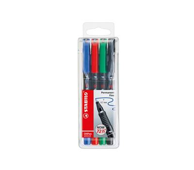 Pennarelli OHPen universal permanente 842 - punta fine 7 mm - astuccio 4 colori - Stabilo - 842/4 - 4006381114981 - DMwebShop
