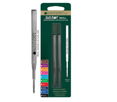 Refill per sfera Montblanc - punta media - nero - conf. 2 pezzi - Monteverde - J222301 - 64761A - DMwebShop