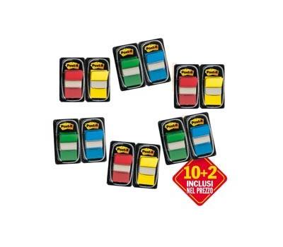 Segnapagina Index Medium - 4 colori classici - Value pack 10+2 (dispenser da 50 segnapagina ciascuno) - Post-it - 7000081628 - 4001895956409 - DMwebShop