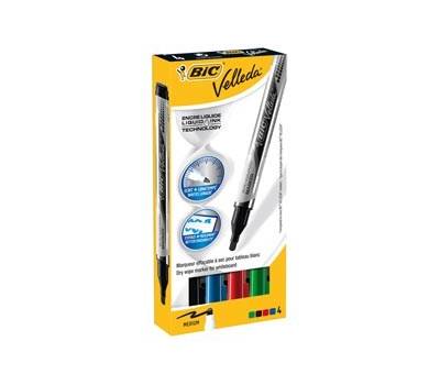 Marcatori Whiteboard Marker Velleda liquid Ink - punta tonda - 2,2 mm - astuccio 4 colori - Bic - 902094 - 3086123307193 - DMwebShop Marcatori Whiteboard Marker Velleda liquid Ink - punta tonda - 2,2 mm - astuccio 4 colori - Bic - 902094 - 3086123307193 - DMwebShop