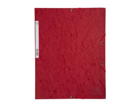 Cartellina con elastico - cartoncino lustre' - 3 lembi - 400 gr - 24 x 32 cm - rosso ciliegia - conf. 25 pezzi - Exacompta - 55525E - 3130630555254 - DMwebShop
