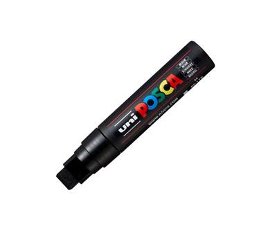 Marcatore a base d'acqua Uni Posca PC17K - punta extra large a scalpello - 15 mm - nero - Uni Mitsubishi - M PC17K N - 4902778364222 - DMwebShop