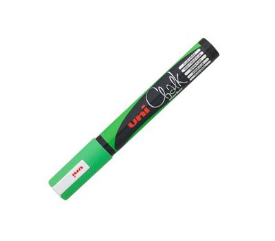 Marcatore a gesso liquido Uni Chalk Marker - punta tonda - 1,8 - 2,5 mm - verde fluo - Uni Mitsubishi - M PWE5M VF - 4902778140048 - DMwebShop