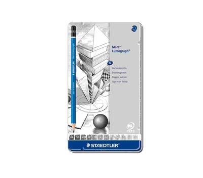 Matita in grafite Mars Lumograph 100 - 12 gradazioni - conf. 12 pezzi - Staedtler - 100G12 - 4007817104729 - DMwebShop
