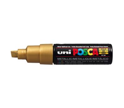 Marcatore Uni Posca PC8K - punta a scalpello - 8 mm - oro - Uni Mitsubishi - M PC8K ORO - 4902778113608 - DMwebShop