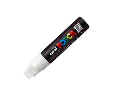 Marcatore a base d'acqua Uni Posca PC17K - punta extra large a scalpello - 15 mm - bianco - Uni Mitsubishi - M PC17K BI - 4902778364161 - DMwebShop