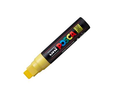 Marcatore a base d'acqua Uni Posca PC17K - punta extra large a scalpello - 15 mm - giallo - Uni Mitsubishi - M PC17K G - 4902778364178 - DMwebShop