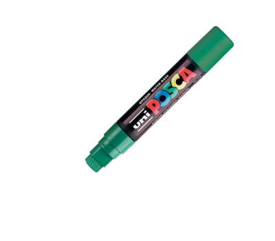 Marcatore a base d'acqua Uni Posca PC17K - punta extra large a scalpello - 15 mm - verde - Uni Mitsubishi - M PC17K V - 4902778364185 - DMwebShop