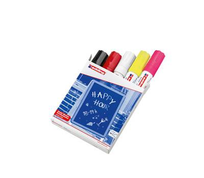 Marcatore Ending 4090 - punta scalpello 4 - 15 mm - colori assortiti - astuccio 5 pezzi - Edding - 4-4090999 - 4004764916849 - DMwebShop