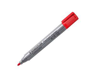 Marcatore Lumocolor Flipchart 356 a base d acqua punta tonda 2 mm rosso - 15822