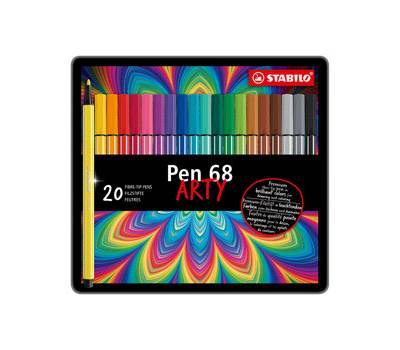 Pennarelli Pen 68 colori assortiti scatola in metallo 20 pezzi - 15438
