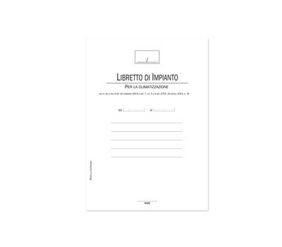 Libretto impianti climatizzazione - 44 pagine - Data Ufficio - DU319300000 - 8008842567967 - DMwebShop