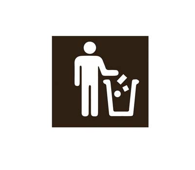 Etichetta adesiva raccolta differenziata con icona GENERICO 120 x 130 mm - 8182