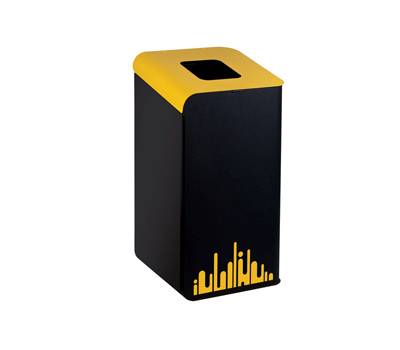 Gettacarte Rubik Evo per raccolta differenziata 80 lt giallo - 8185