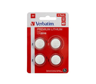 Blister 4 MicroPile a pastiglia CR2016 - litio - 3 V - Verbatim - 49531 - 23942495314 - DMwebShop