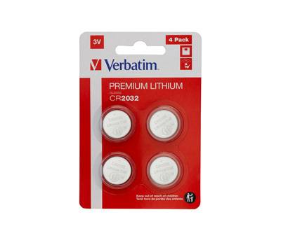 Blister 4 MicroPile a pastiglia CR2032 - litio - 3 V - Verbatim - 49533 - 23942495338 - DMwebShop
