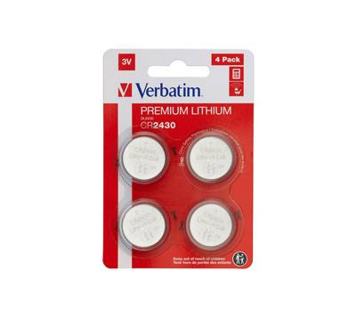 Blister 4 MicroPile a pastiglia CR2430 - litio - 3 V - Verbatim - 49534 - 23942495345 - DMwebShop