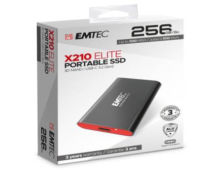 X210 External - 256 Gb - Emtec - ECSSD256GX210 - 3126170173720 - DMwebShop