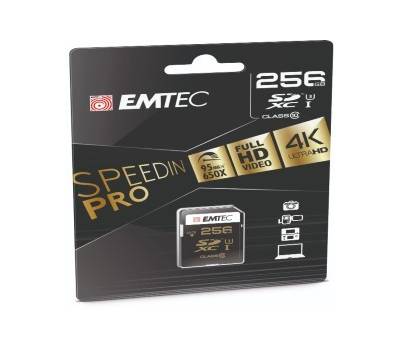 SD Speedin USH-1 U3 - 256 Gb - Emtec - ECMSD256GXC10SP - 3126170155245 - DMwebShop