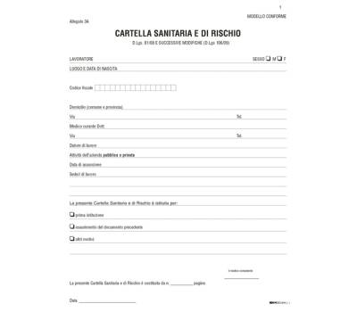 Cartella sanitaria - di rischio - per lavoratori - esposti ad agenti - cancerogeni - 31 x 24 cm - Edipro - E2434 - 8023328243401 - DMwebShop