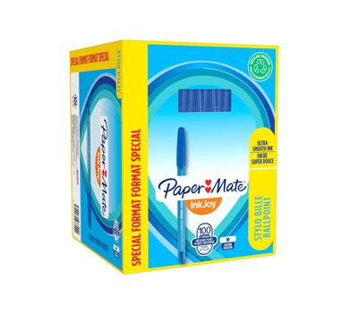 Penna a sfera con cappuccio Inkjoy 100 RT - punta 1 mm - blu - conf. 80+20 pezzi - Papermate - S0977420 - 3501170977422 - DMwebShop