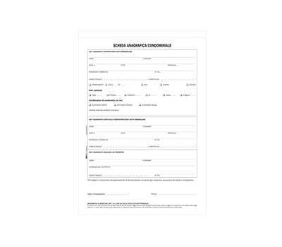 Modello richiesta dati anagrafici proprietario affittuario 2 copie A4,29 x 21 cm - 15917