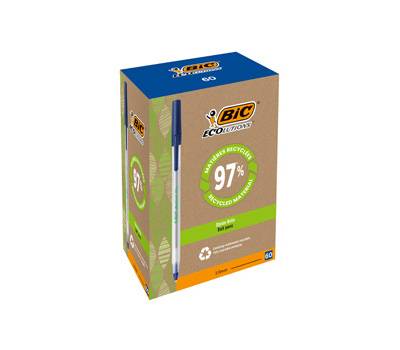 Penna a sfera a scatto con cappuccio ECOlutions punta 1 mm blu - 16018 Penna a sfera a scatto con cappuccio ECOlutions punta 1 mm blu - 16018