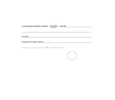Registro merci in deposito 31 x 24,5 cm 50 fogli - 15912