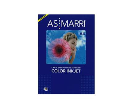 Carta Color Graphic - inkjet - A4 - 125 gr - 50 fogli - effetto opaco - bianco - As Marri - 8096 - 8023927080964 - DMwebShop