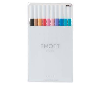 Fineliner Emott - tratto 0,4 mm - colori assortiti soft pastel - conf. 10 pezzi - Uni Mitsubishi - M PEM-SY 10C 2 - 4902778248379 - DMwebShop