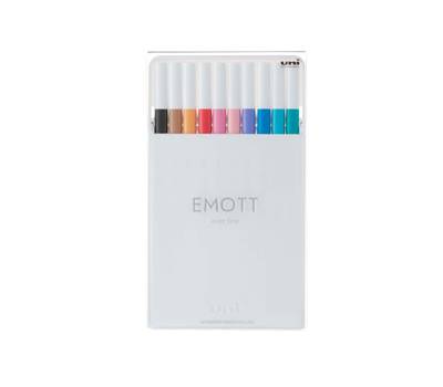 Fineliner Emott - tratto 0,4 mm - colori assortiti soft pastel - conf. 10 pezzi - Uni Mitsubishi - M PEM-SY 10C 2 - 4902778248379 - DMwebShop