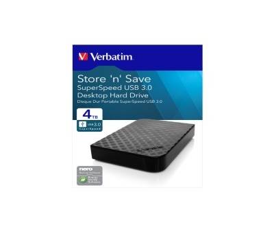 HDD Esterno USB 3.0 - 3.5 - 4 Tb - Verbatim - 47685 - 23942476856 - DMwebShop