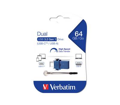 Memoria USB 3.0 - Store 'N' Go Dual Drive - USB-A / USB-C - 64 Gb - Verbatim - 49967 - 23942499671 - DMwebShop Memoria USB 3.0 - Store 'N' Go Dual Drive - USB-A / USB-C - 64 Gb - Verbatim - 49967 - 23942499671 - DMwebShop