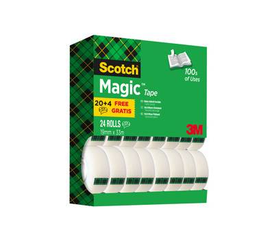 Nastro adesivo Magic 810 - permanente - 19 mm x 33 mt - trasparente - Scotch - Promo Pack 20+4 nastri - 3M - 7100138956 - 5902658105722 - DMwebShop