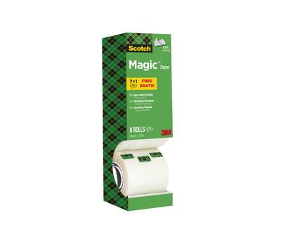 Nastro adesivo Magic 810 - permanente - 19 mm x 33 mt - trasparente - Value Pack 7+1 rotoli - Scotch - 7100026960 - 4046719205936 - DMwebShop
