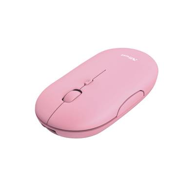 Mouse Puck - ultrasottile - wireless - ricaricabile - rosa - Trust - 24125 - 8713439241259 - DMwebShop