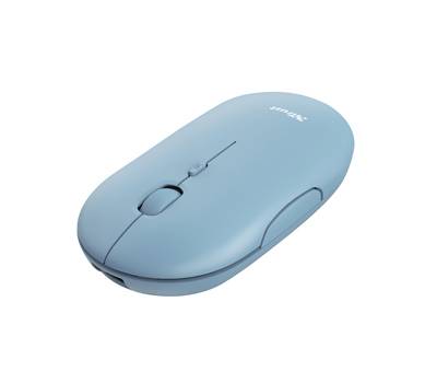 Mouse Puck - ultrasottile - wireless - ricaricabile - azzurro - Trust - 24126 - 8713439241266 - DMwebShop